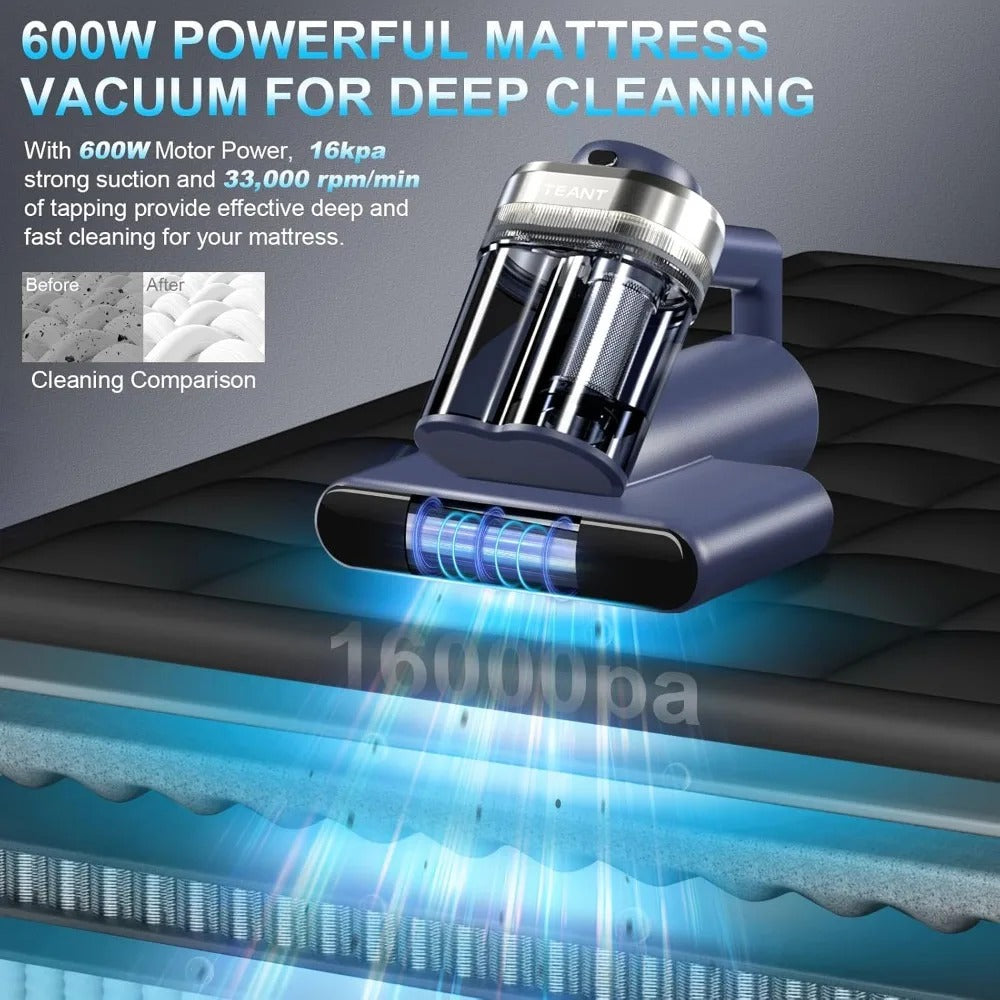 KAVORA™ Dust Mite Mattress Vacuum – UV-C Clean, Fresh & Allergen-Free Sleep