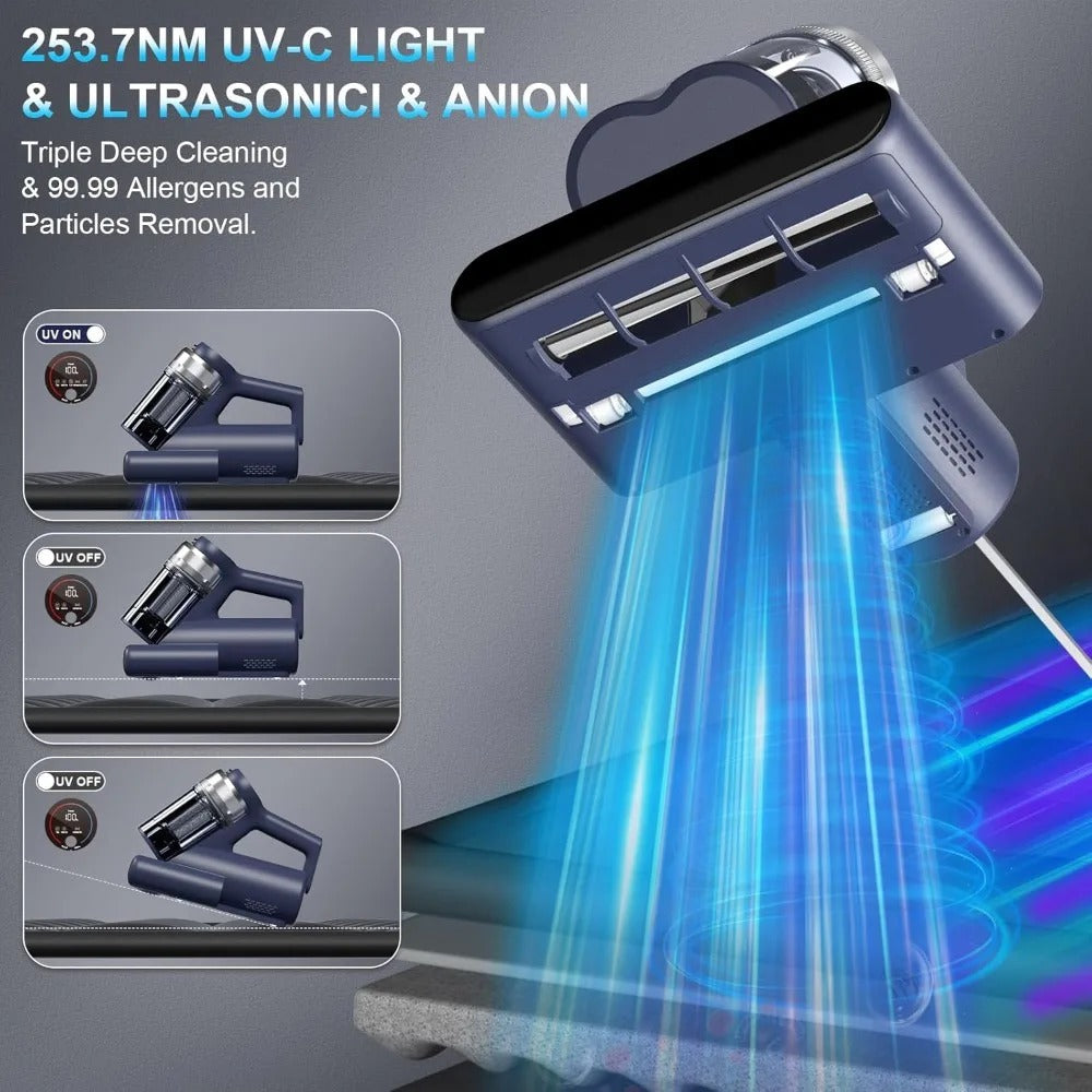 KAVORA™ Dust Mite Mattress Vacuum – UV-C Clean, Fresh & Allergen-Free Sleep